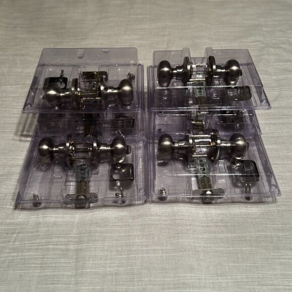 Satin Nickel Door Knob Handle Interior 6 Privacy 4 Passage NWOT Bundle of 10 - Picture 7 of 9